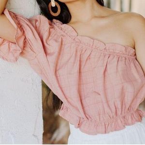 NWT One Shoulder Crop Top